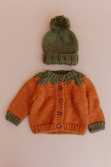 Pumpkin Cardigan Baby Kid Fall Thanksgiving Fall Winter