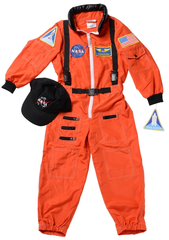 Jr. Astronaut Suit W/Embroidered Cap Orange