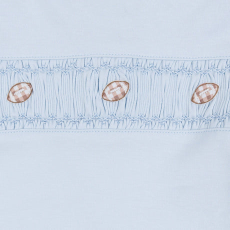 Tiny Tailgater Smocked Bubble - Light Blue
