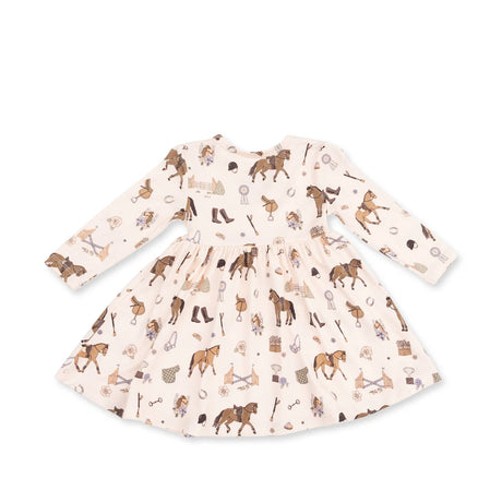 Pretty Equestrian - Twirly Long Sleeve Dress