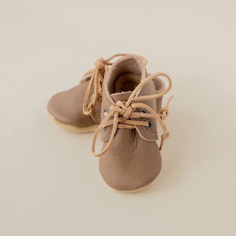 Sun & Lace Baby Oxfords - Clay
