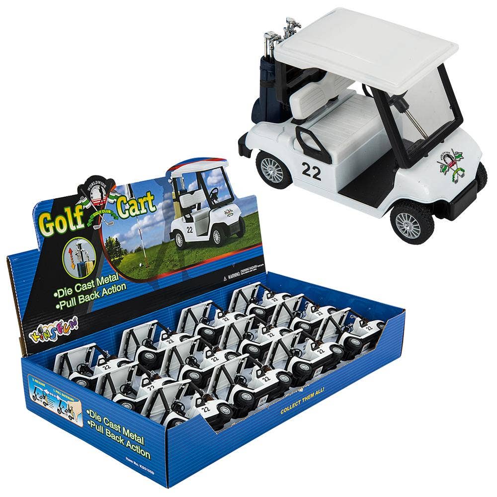 5" Diecast Pull Back Golf Cart