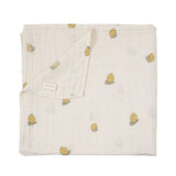 Bamboo Muslin Swaddle Baby Blanket (Lemons)