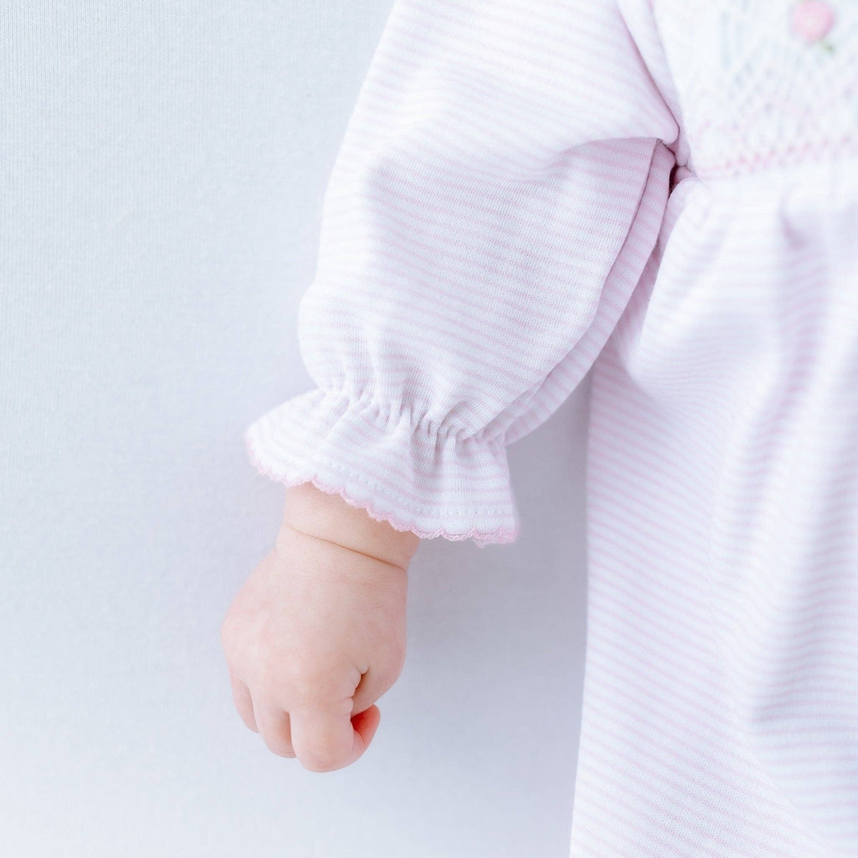 Julia Smocked Footie - Pink