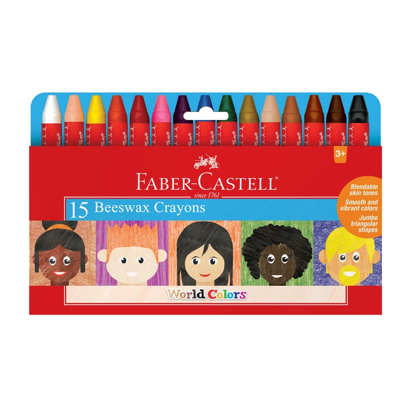 World Colors - 15 Beeswax Crayons