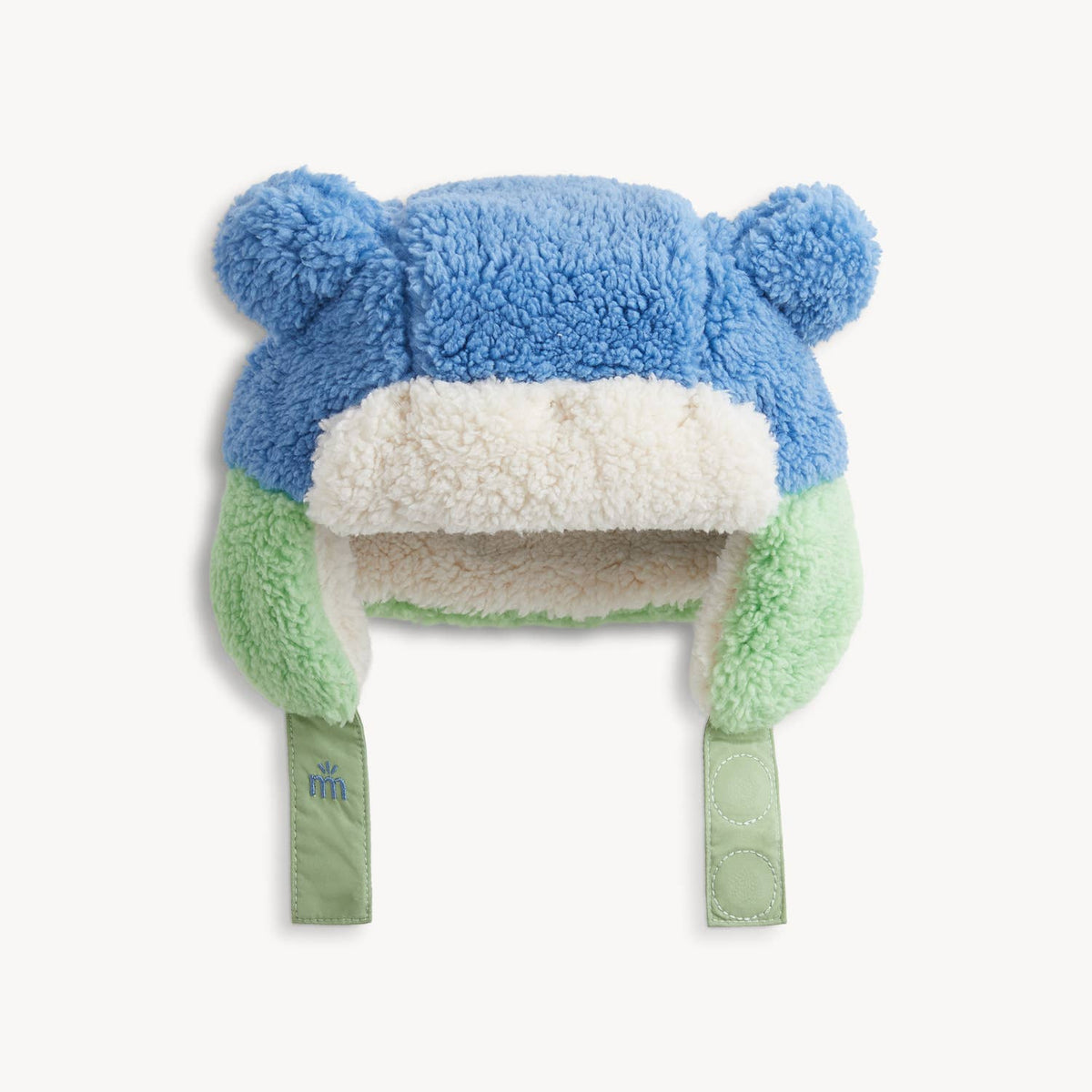 BLUE COLORBLOCK SHERPA HAT