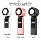 Handheld Ice Cooling Fan & Flashlight