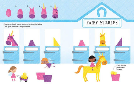 Fingerprint Activities Unicorns And Fairies : Usborne