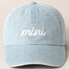 Mini Text Match with Dad and Mom Embroidery Cap