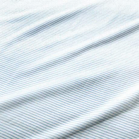 "Lil Bro" Short Sleeve Bodysuit in Light Blue Stripe