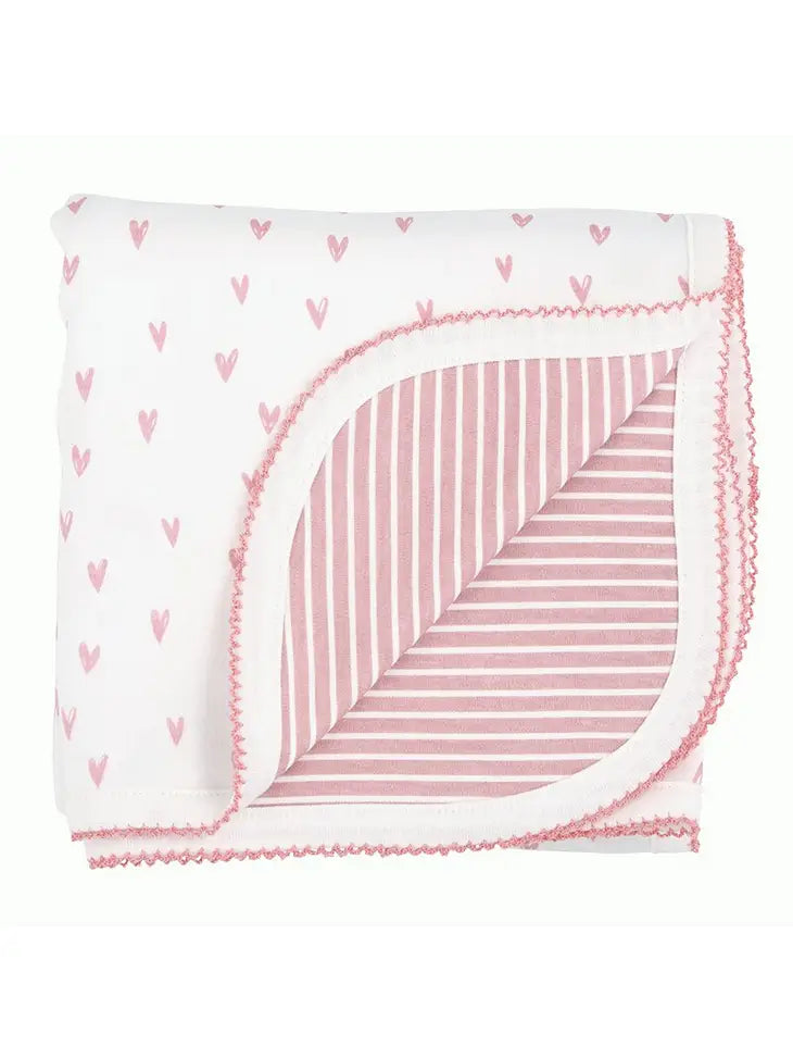 Pink Heart Reversible Blanket