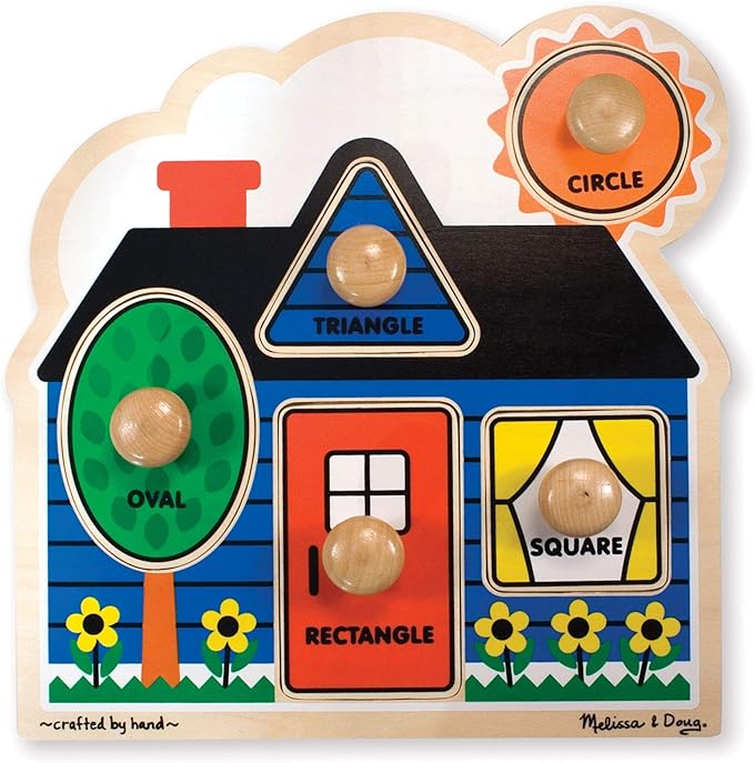 First Shapes Jumbo Knob Wooden Puzzle - 5 Pieces