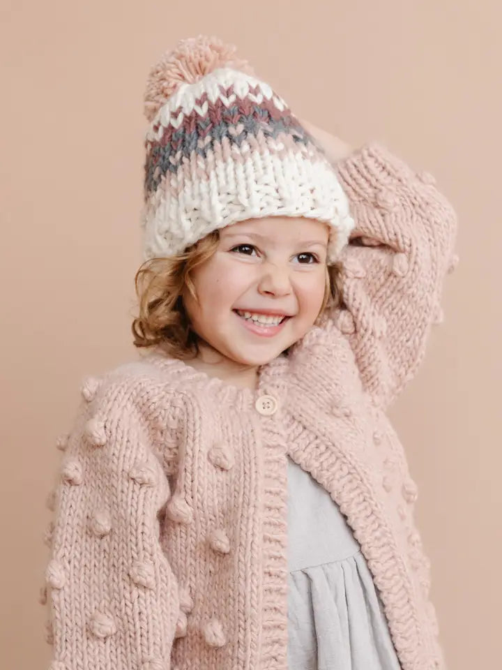 Popcorn Cardigan Baby & Kids Valentine's Sweater