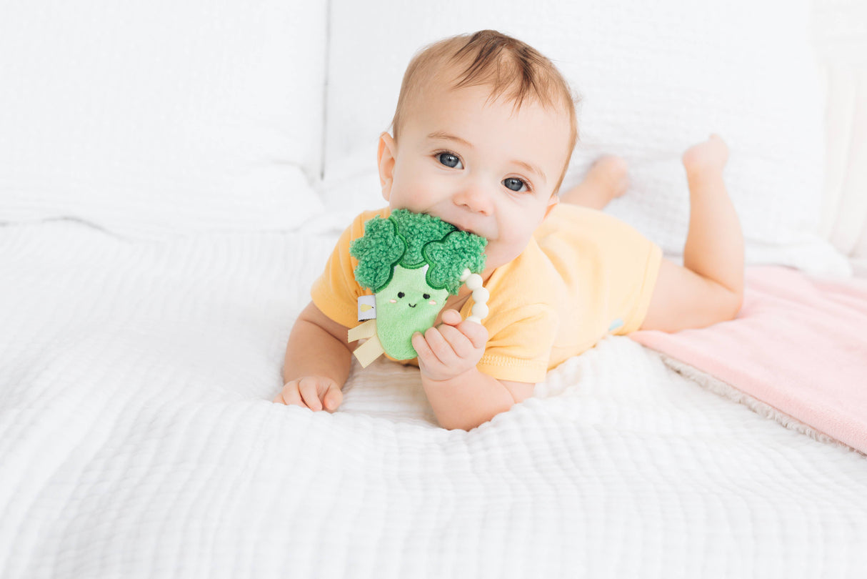 Broccoli Crinkle Baby Teether