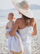 Receiving/Stroller Blanket: Handmade, Block-Printed Cotton