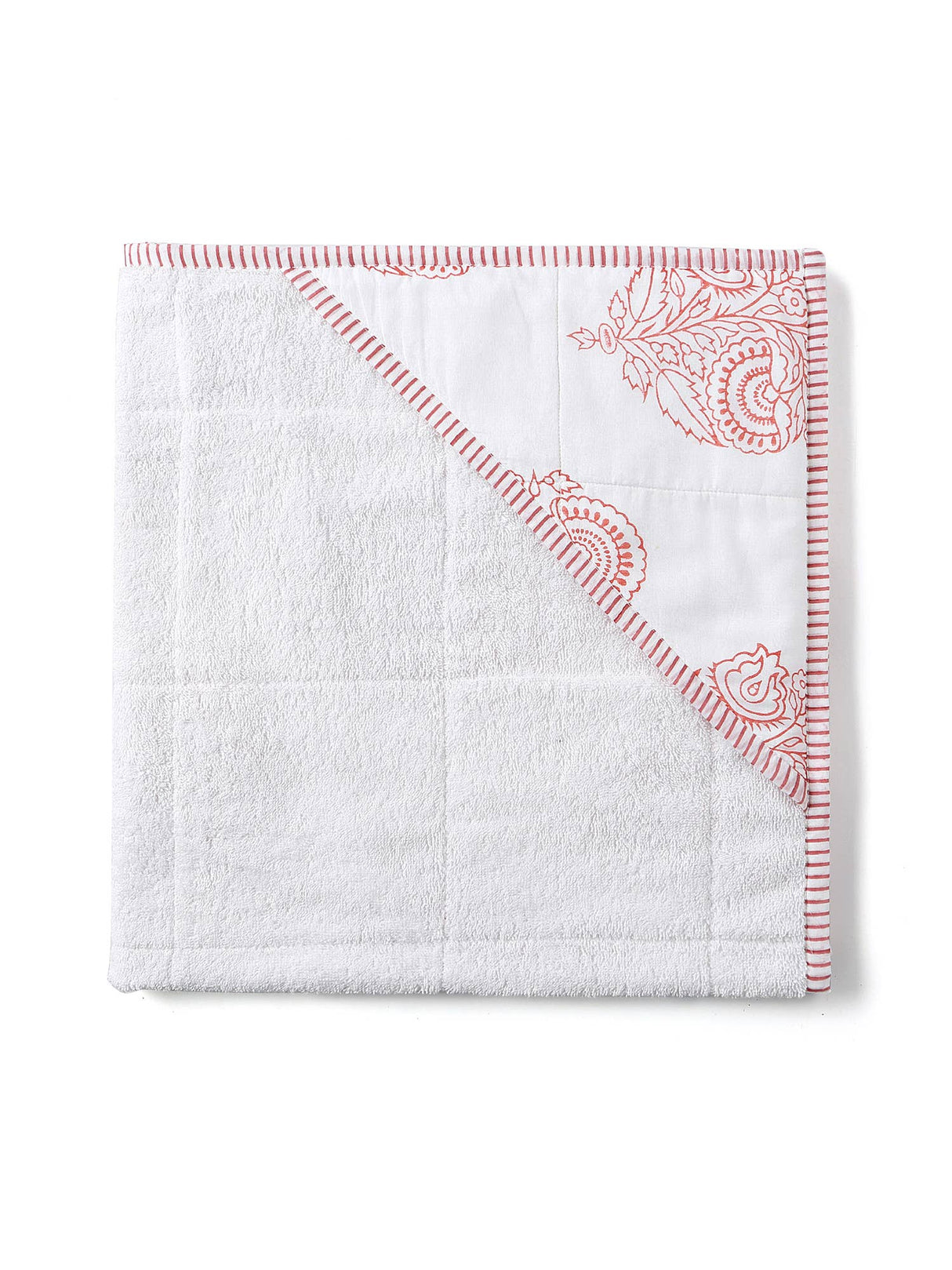 Hooded Towel: Handmade, Block-Printed Cotton, Baby/Toddler