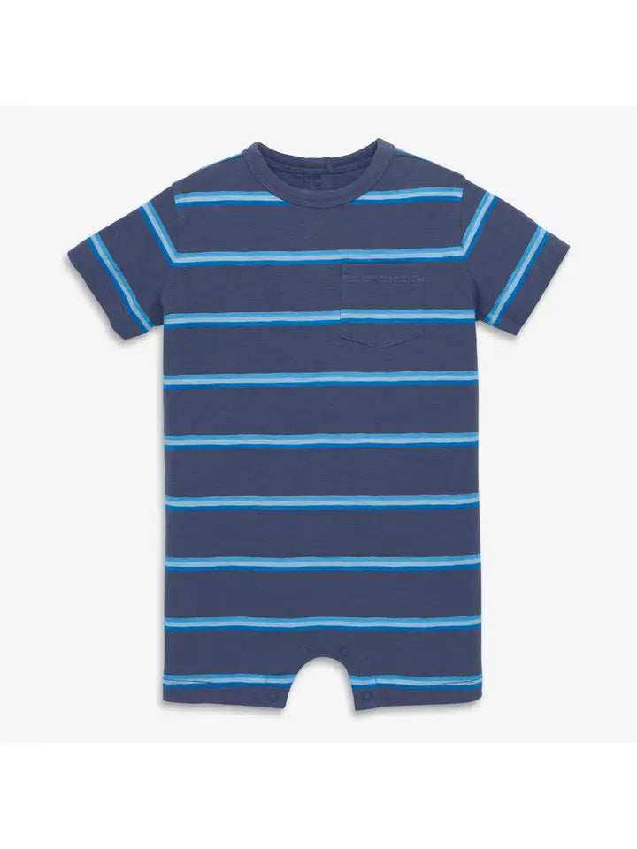 Baby Pocket Shortie in Sunwashed Navy Multi Stripe