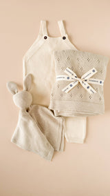 Heirloom Pique Blanket Birch Organic Cotton Embroidery Blank