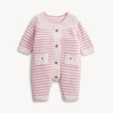 CHENILLE PINK SWEATER ROMPER