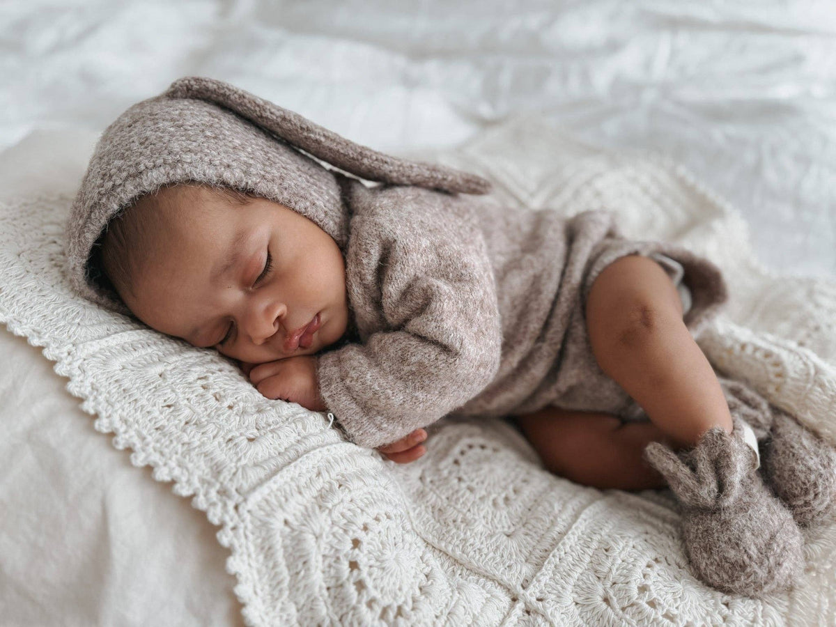 Luna + Luca Cozy Bunny Romper