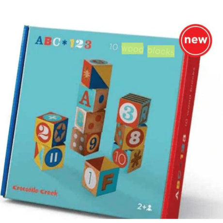 Wooden blocks featuring letters and numbers, perfect for early learning and building play