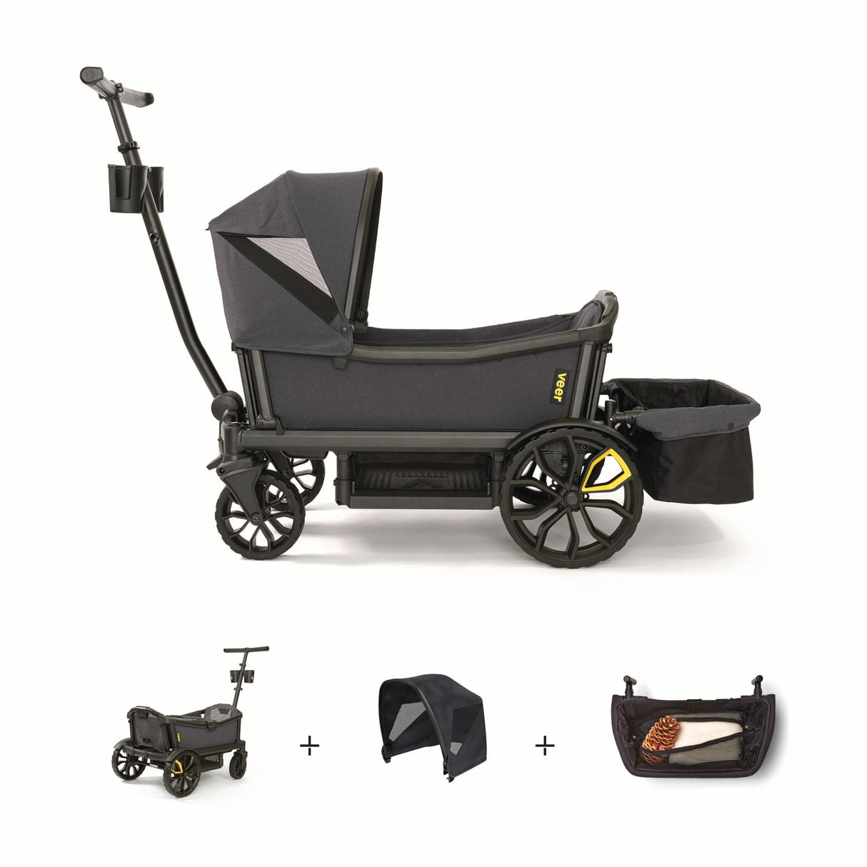Veer Cruiser XL Essentials Bundle (Cruiser XL, Basket, Canopy)