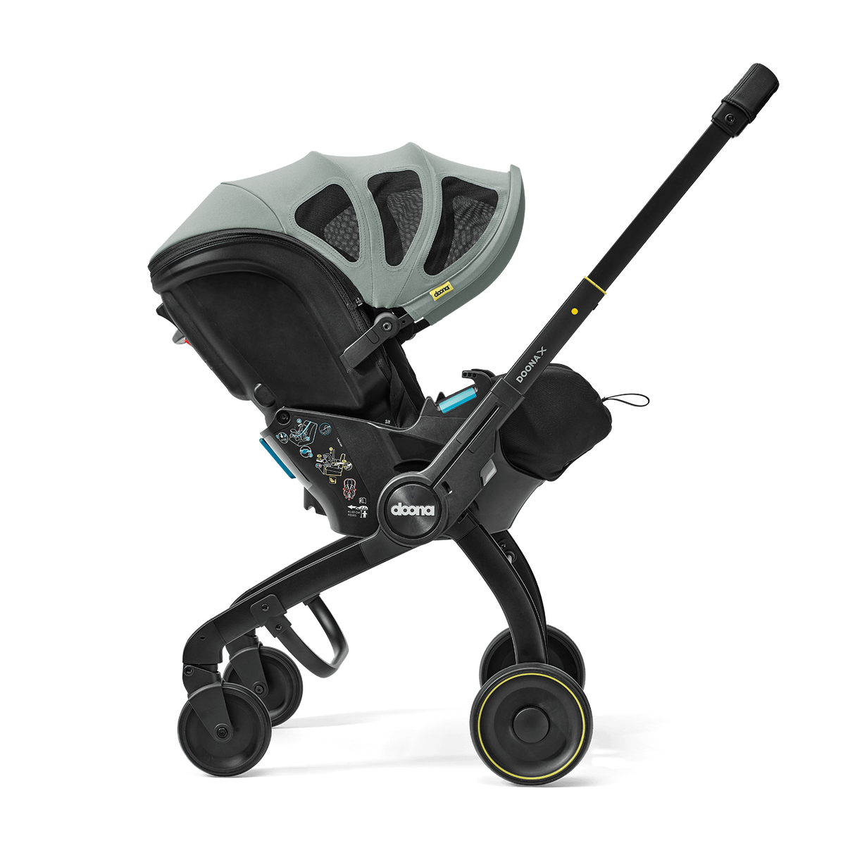 Doona X Summer Canopy - Dusty Sage on stroller