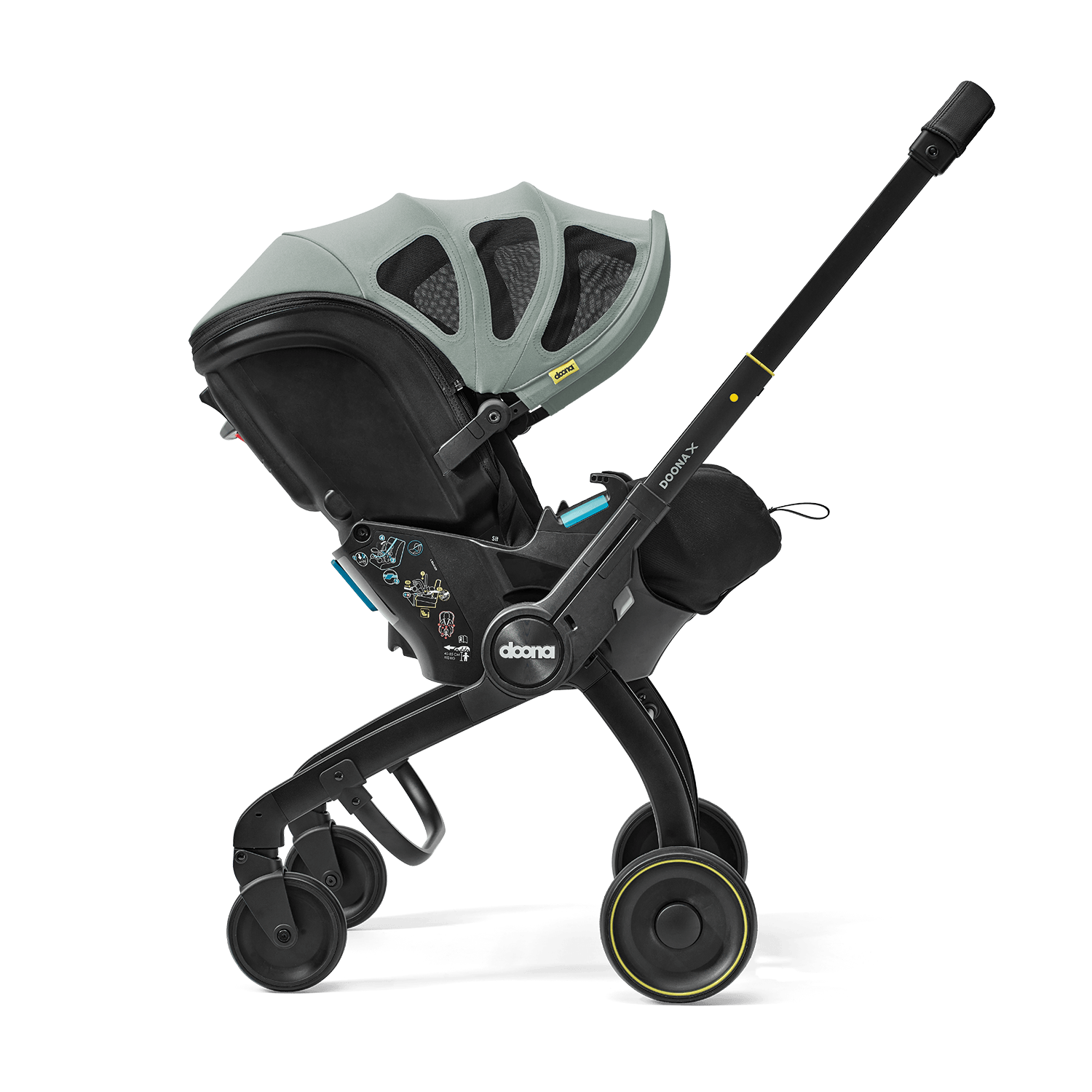 Doona X Summer Canopy - Dusty Sage on stroller