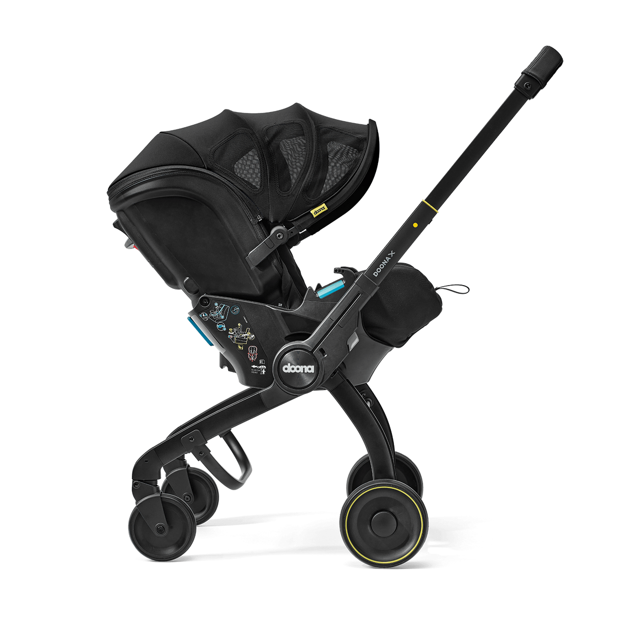 Doona X Summer Canopy - Nitro Black on stroller