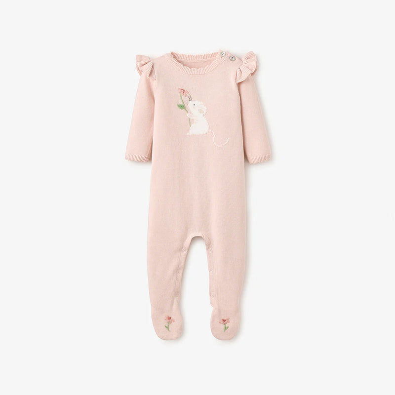 Elegant Baby Meadow Mouse Jumpsuit - Pink