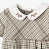 Heritage Plaid Embroidered Collar Bubble