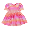 Girls Lame Laurie Dress - Rainbow Pink Lame