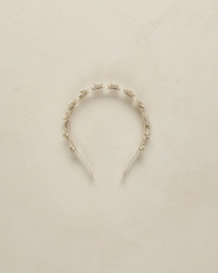 Ivory floral headband, elegant and comfortable accessory