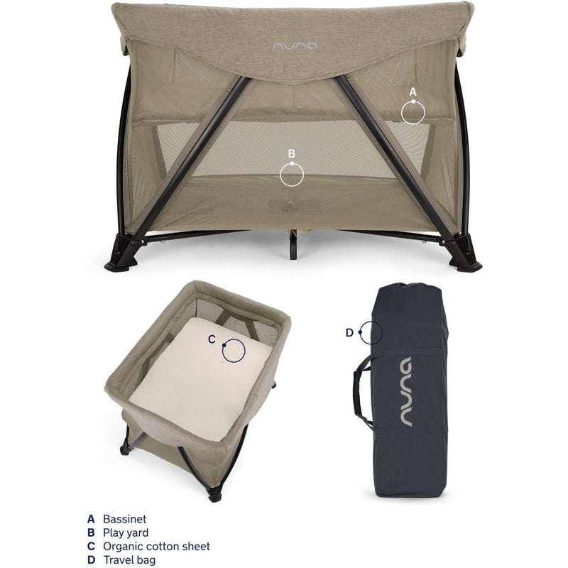 Nuna Sena Aire Playard with Zip Off Bassinet Tadpole