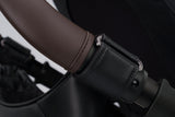 Nuna Leatherette Stroller Organizer Caviar pushbar strap detail