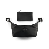 Nuna Leatherette Stroller Organizer in Caviar, top down view