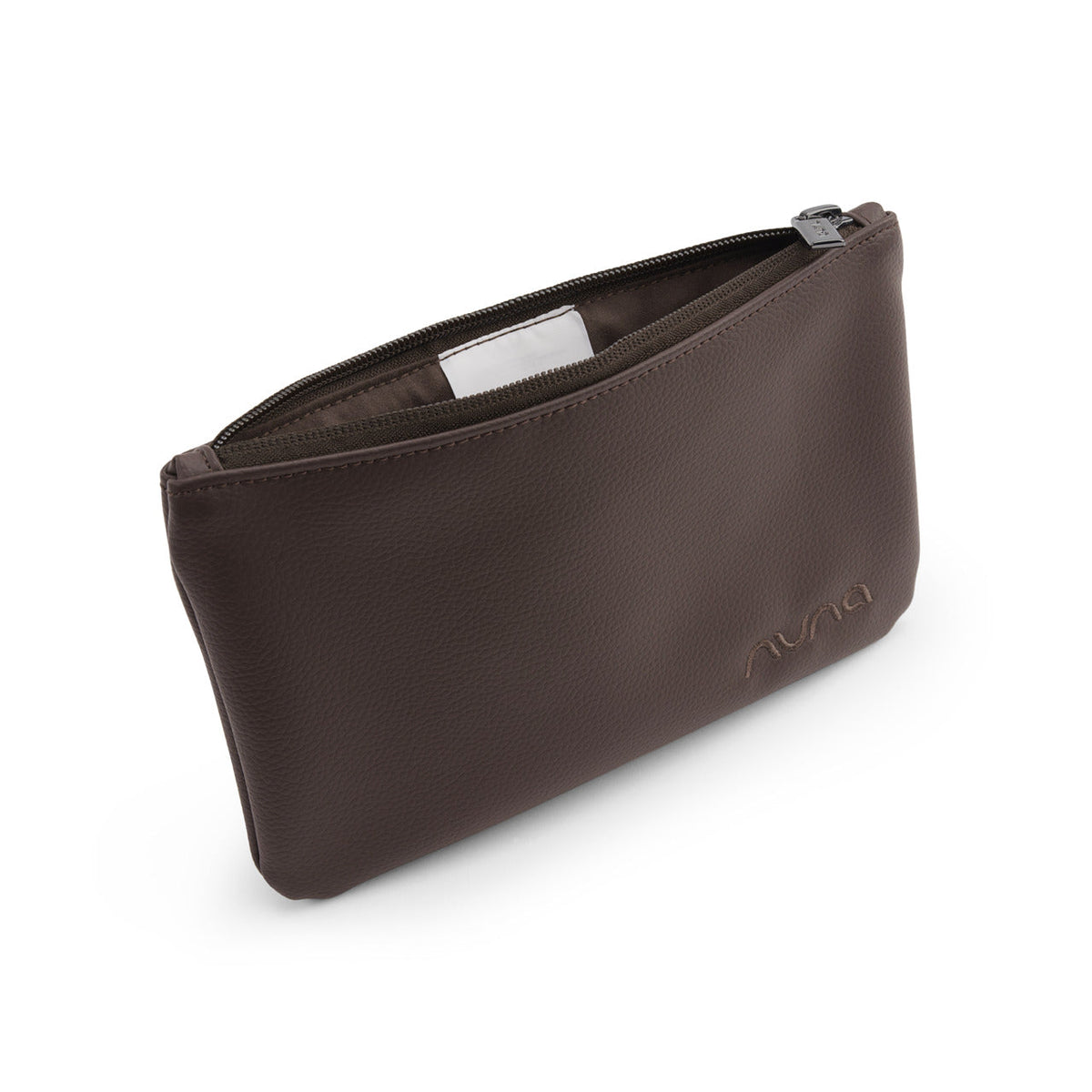Nuna Leatherette Stroller Organizer Cocoa removable zippered pouch