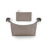 Nuna Leatherette Stroller Organizer in Taupe, top down view