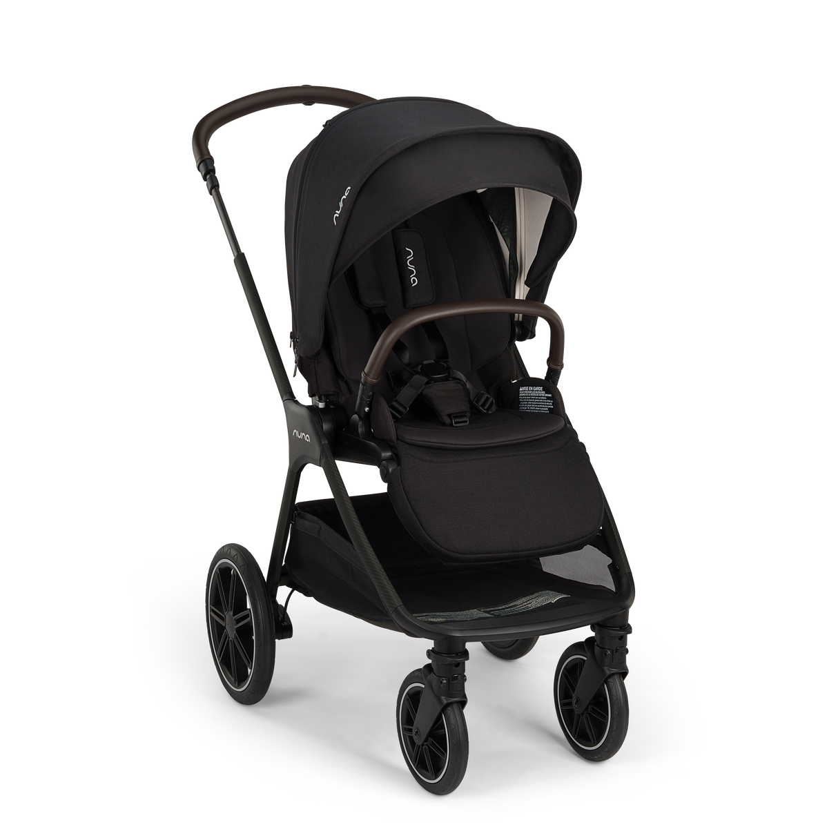 Nuna TRIV LX Stroller in Caviar - angle view