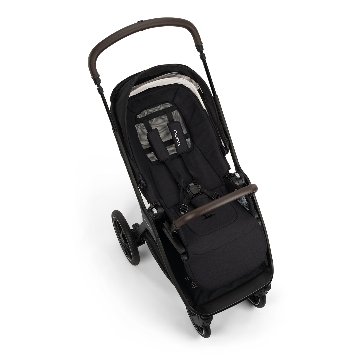 Nuna TRIV LX Stroller in Caviar - overhead view of seat