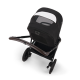 Nuna TRIV LX Stroller in Caviar - canopy peek-a-boo window