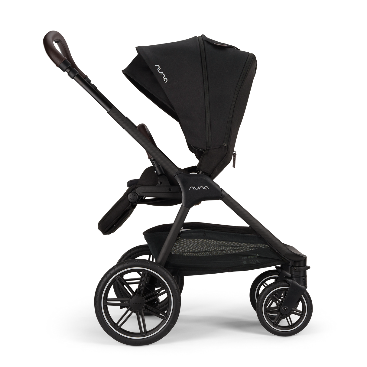 Nuna TRIV LX Stroller in Caviar - profile parent-facing