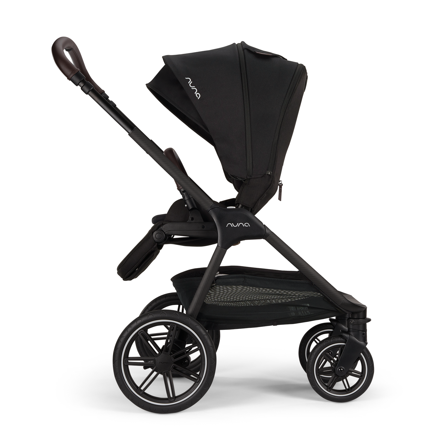 Nuna TRIV LX Stroller in Caviar - profile parent-facing