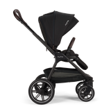 Nuna TRIV LX Stroller in Caviar - profile forward-facing