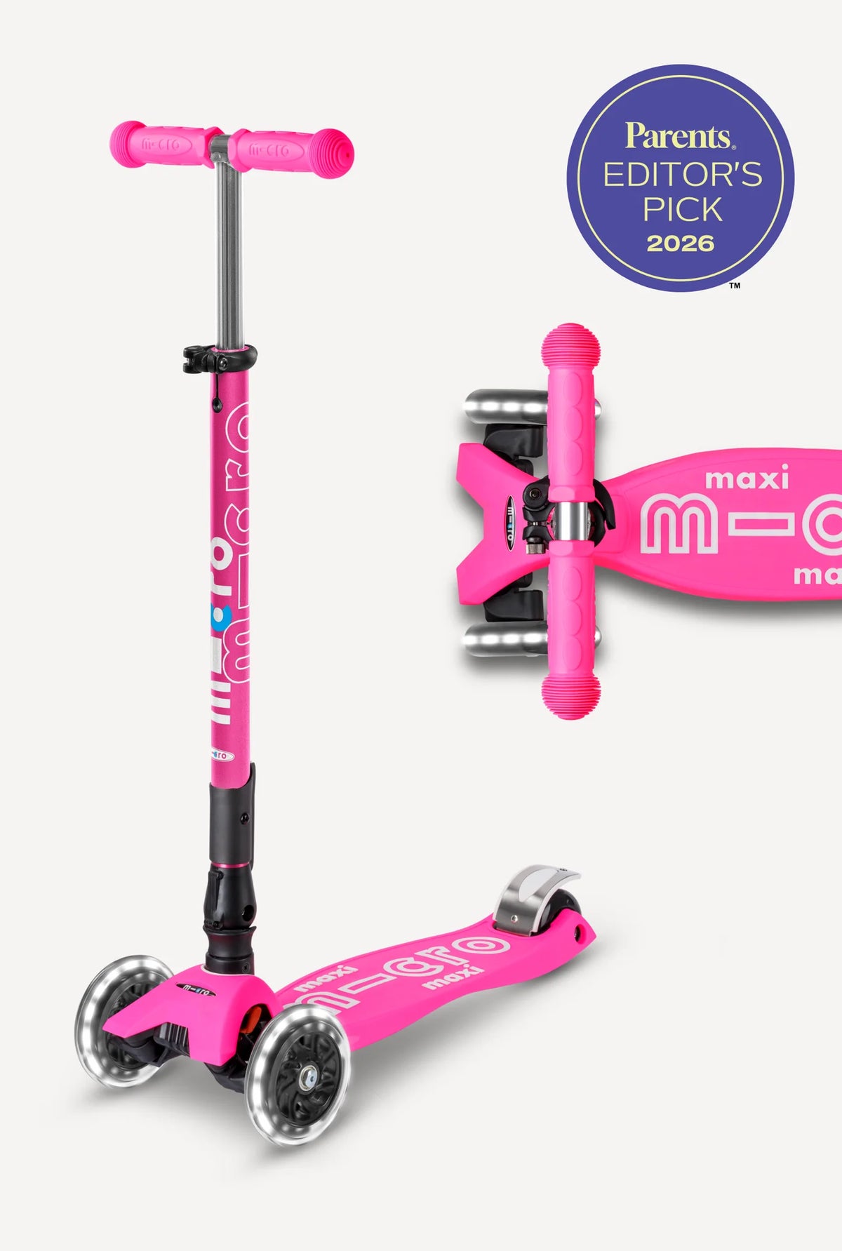 Micro Kickboard Maxi Deluxe LED Foldable Scooter
