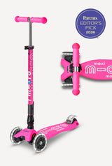 Micro Kickboard Maxi Deluxe LED Foldable Scooter