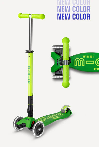 Micro Kickboard Maxi Deluxe LED Foldable Scooter