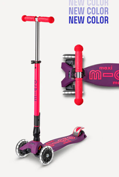 Micro Kickboard Maxi Deluxe LED Foldable Scooter