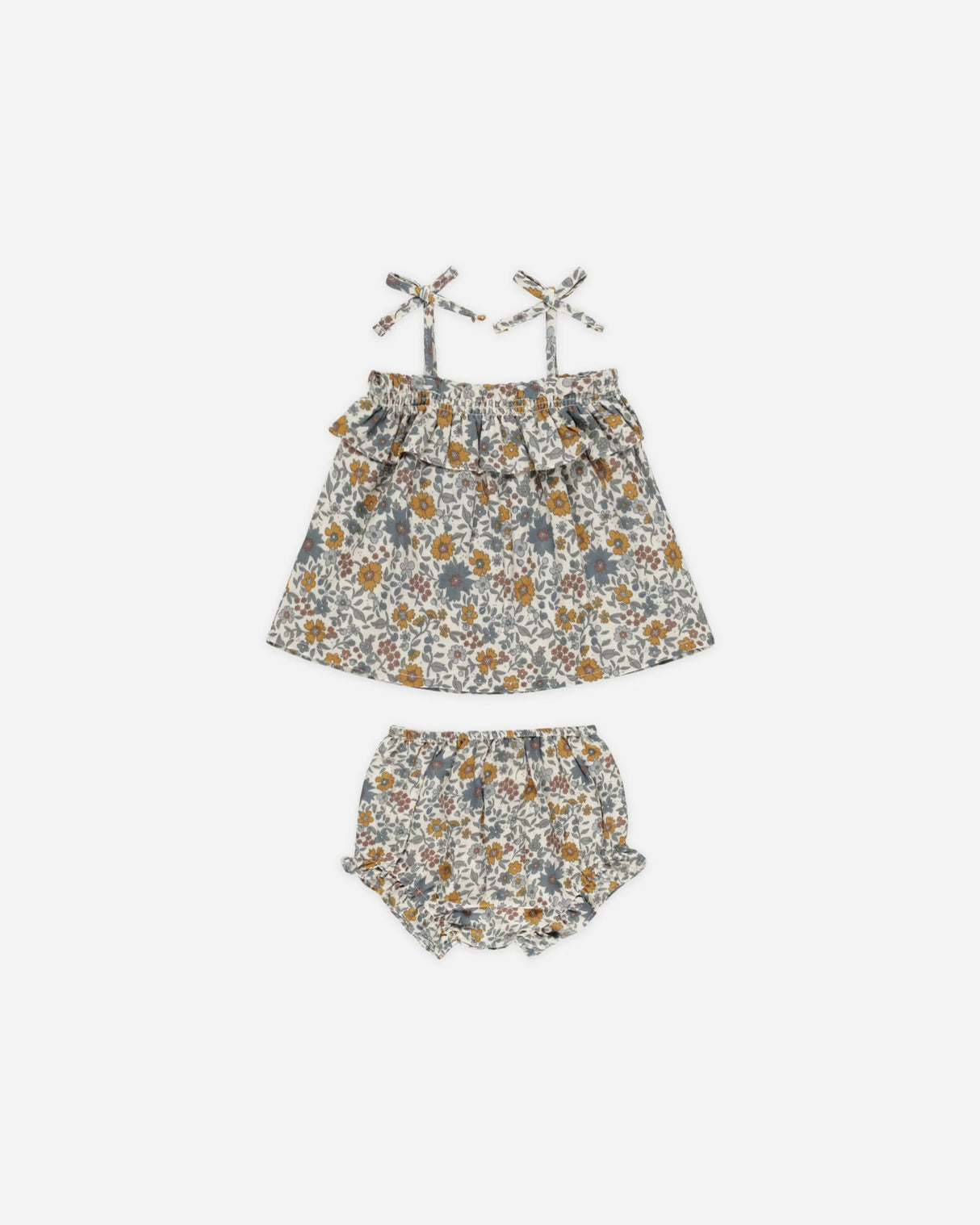 RUFFLE TUBE TOP SET || GARDENIA