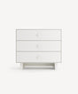 Rhea 3-drawer dresser with contemporary design and natural wood finish, ideal for nursery storage
